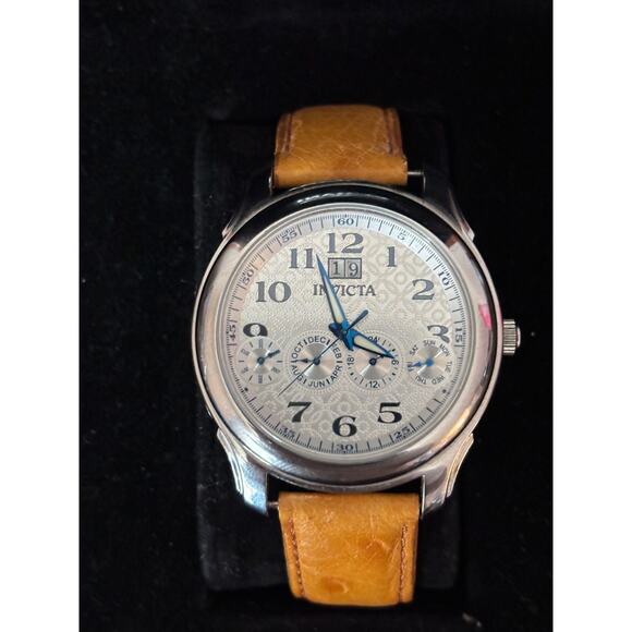 2004 Invicta Objet d’Art Malaga Swiss-Mvmt Automatic Watch 44mm Leather #2169 - Picture 5 of 12